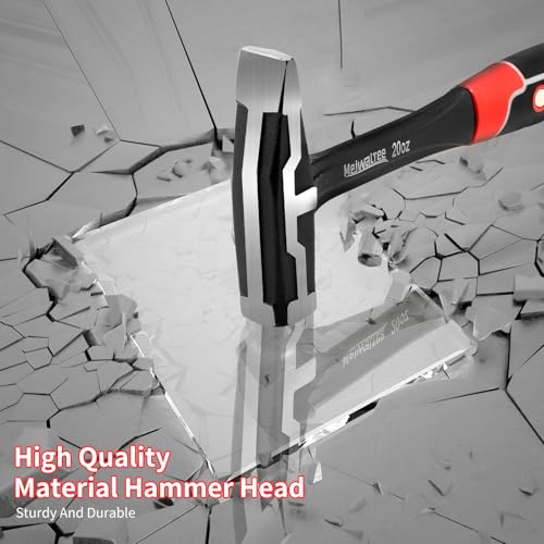 20 oz One-piece Forged Engineer Hammer, Sheet Metal Hammer 850g, Non-slip Rubber Grip For Construction, Gardening, Home Improvement - style: 20 oz Engineer Hammer