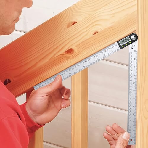 Neoteck 12 inch/30cm Stainless Steel Digital Angle Finder Protractor Ruler - size: 12 inch