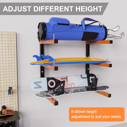 Lumber Storage Rack Wall Mount, Foldable 9-Level Wood Storage Rack - size: D-6 Pack