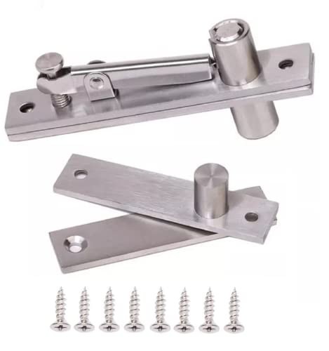 10-Pack Heavy-Duty Stainless Steel 360° Door Pivot Hinge System – Durable Hinges for Wood Doors - 170lbs Capacity - size: 170lbs 1-pack