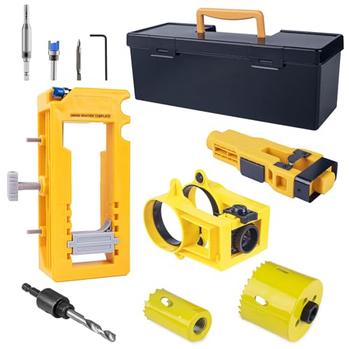 Door Hinge Jig, Door Lock Installation Kit with Door Latch Mortise Tool (D) - size: D