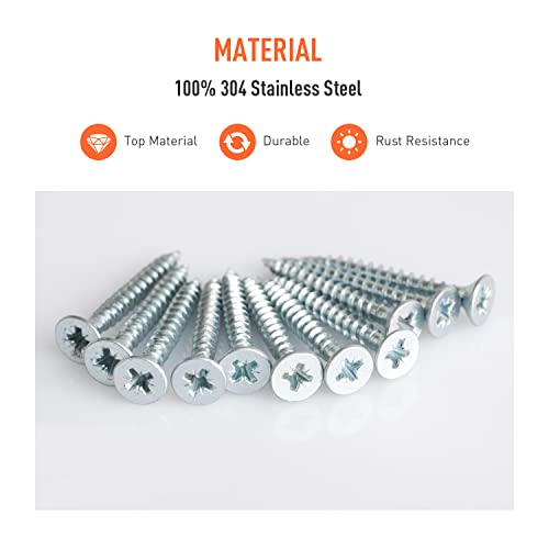 Trivd Frol 550PCS Self Tapping Screws Assortment Set 304 Stainless Steel