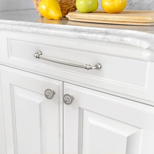 Asidrama 10 Pack 7.5 inch Brushed Satin Nickel Kitchen Cabinet Handles - color: Brushed Satin Nickel, size: 7.5" Hole Center(192mm)