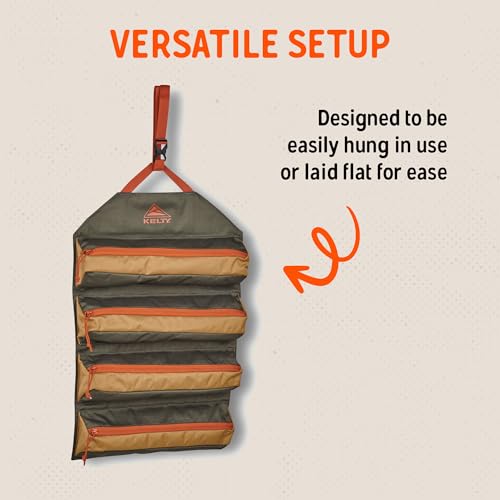 Kelty Chef Roll – Kitchen Basics Organization Kit for Cooking Tools, Knives, Deep Zippered Pockets, Rollup Storage