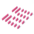 SIRLYR PSU Cable Combs,Pearlescent Paint Computer Wire Organizer,Extension Cables Comb for PC Cable Management 20 Pieces Set = 24 pin x 4, 8 pin x 16 for 3 mm/0.11In up to 3.5 mm/0.13In Pink - color: Pink