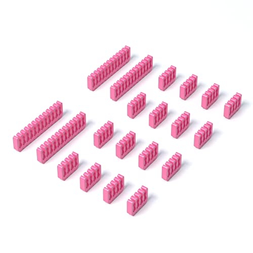 SIRLYR PSU Cable Combs,Pearlescent Paint Computer Wire Organizer,Extension Cables Comb for PC Cable Management 20 Pieces Set = 24 pin x 4, 8 pin x 16 for 3 mm/0.11In up to 3.5 mm/0.13In Pink - color: Pink