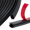 QDiShi Black Rubber D-Shape Weather Stripping Door Seal Strip 0.39x0.23 Inch, Self-Adhesive Soundproofing Gap Draft Stopper for Door Frame, Window, Noise Reduction(20FT)
