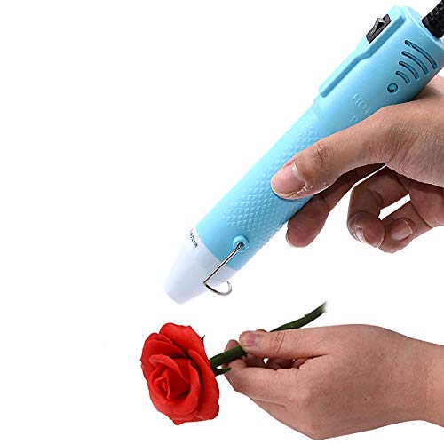 mofa Heat gun,Mini Hot Air Gun Tools Shrink Pen with Stand For DIY Embossing And Drying Paint Multi-Purpose Electric Heating Nozzle 150W 110V (Blue) - color: Blue