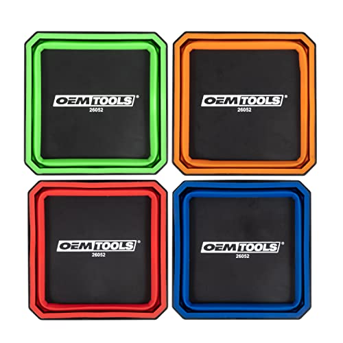OEMTOOLS 26052 4-Pc Collapsible Magnetic Tray Set 4-1/2" for Small Parts - style: Tray
