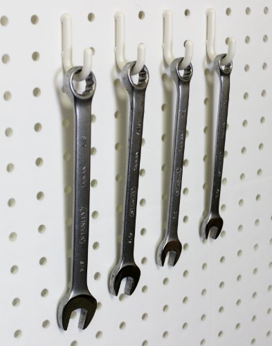 WallPeg Pegboard Panel and Accessory Kit – 3 Count Large White Peg Board Panels with 36 Self-Locking FlexLock Peg Hooks for Home, Garage, Tool Storage