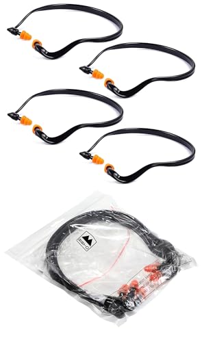 BBTO 4 Pcs Banded Earplugs for Shooting Range Band Ear Plugs, Orange