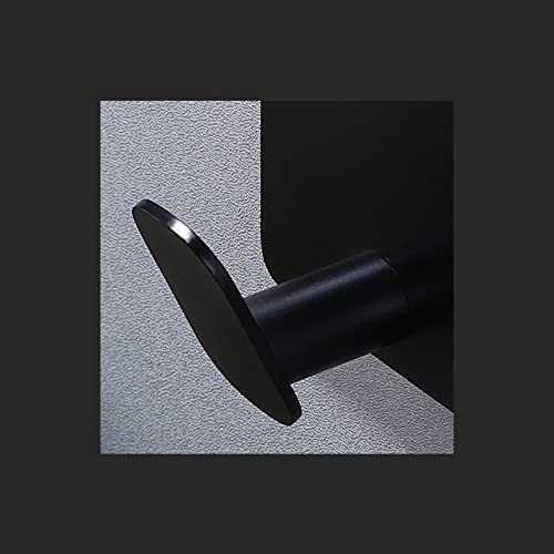 DELITON 26lb Heavy Duty Adhesive Towel Hooks, No-Damage 4 Pack Matte Black - color: Black
