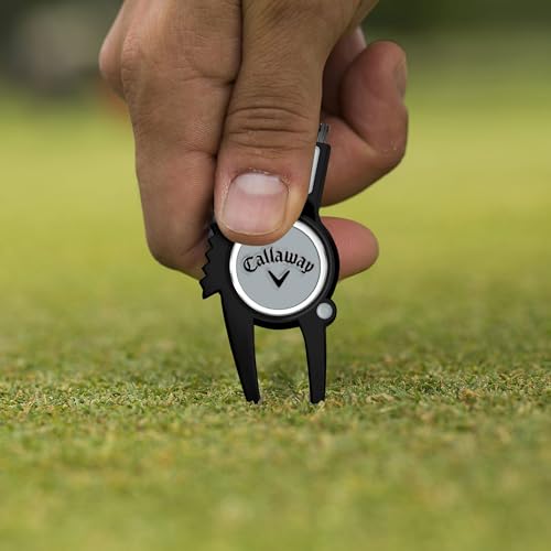 Callaway 4-in-1 Golf Divot Repair Tool - color: Black/Silver