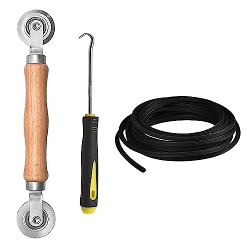 BAYTORY Window Screen Repair Kit, Steel Roller Tool with Bearing - color: Silver Roller