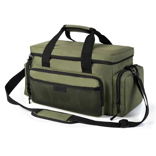 VJI 18" Heavy Duty Tool Bag with Adjustable Shoulder Strap, Green - color: Green