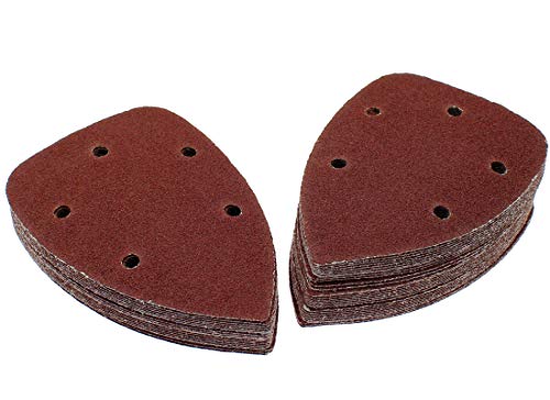 Mouse Detail Sander Sandpaper, 80 Grit, 5 Hole, 50 Pcs - size: 80 Grit - 50 Pcs