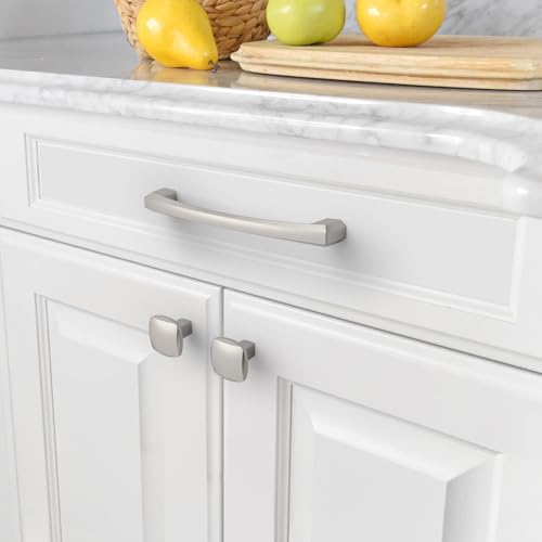 Amerdeco 10 Pack Brushed Satin Nickel Cabinet Pulls 6 Inch(152MM) Hole Centers Kitchen Cabinet Handles Hardware Kitchen Handles for Cabinets Cupboard Handles Drawer Pulls ZH0032 - color: Brushed Satin Nickel, size: 6"/152MM Hole Center
