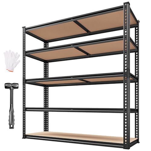 REIBII 40" W Storage Shelves Load 2500Lbs for Garage Pantry Closet Kitchen - size: 40"W x 19.7''D x 72''H