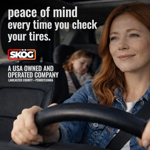 SKÖG Chuck Mates Platinum Tire Pressure Gauge 0–100 PSI Analog | Accurate PSI readings ANSI B40.1 | Second needle marks your target | Designed in the USA, made in Taiwan