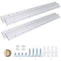 French Cleat Picture Hanger 18 Inches - 2 Pairs - Aluminum Z Hanger Supports 90lbs - Interlocking Wall Mounting Bracket Hardware Kit for Hanging Mirrors, Picture, Shelf, Whiteboard, Art, Frames - size: 18 Inch-Standard
