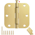 36 Pack Ball Bearing Gold Door Hinges - color: Satin Brass, size: 36 Pack-Ball Bearing-no squeak
