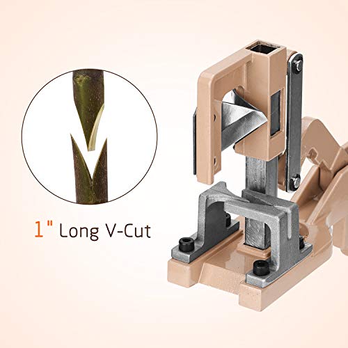 FUNTECK V-Cut Grafting Tool for Large Branches Full Metal Body with SK5 Blade Ideal for Fruit Tree Grafting