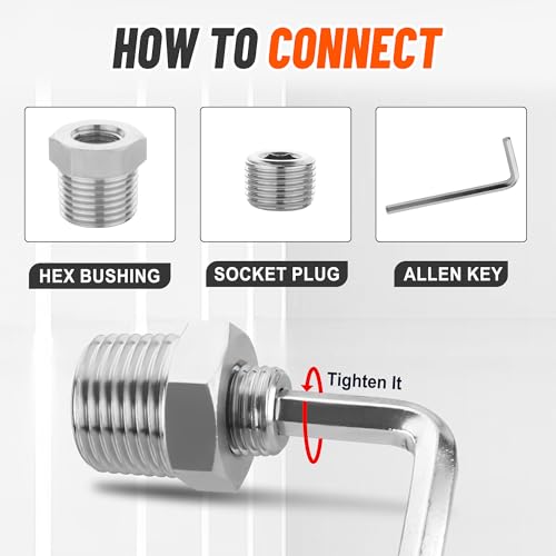 20Pcs Stainless Steel Pipe Socket Plugs,1/8" 1/4" 3/8" 1/2" 3/4" - size: Socket Plug