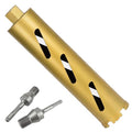 2.5" Dry Core Drill Bits for Cured Concrete with Rebar Brick Block Masonry etc 13in/330mm Drilling Depth，10mm Diamond Segment Height，2 Adapters - size: 2.5 inches
