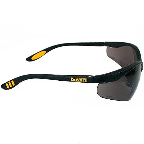 DEWALT DPG59 Reinforcer Rx-Bifocal High Performance Protective Eyeware with Rubber Temples and Protective Eyeglass Sleeve - Smoke Lens, 1.5 Diopter - size: Rx-Bifocal 1.5