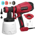Paint Sprayer, Electric Spray Paint Gun, 3 Modes & 4 Brass Nozzles - color: Red