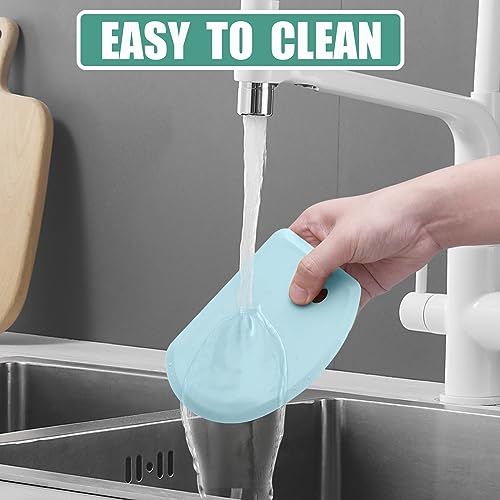 Silicone Dough Scraper with Metal Core Flexible Bowl Scraper Bread Baking - color: Mint Green