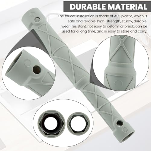 118305 Replacement Kitchen Faucet Installation Tool for Kitchen Sink Faucet, Faucet Removal and Install Tool, Faucet Tighten Loose Wrench Tool(Gray,Size:7.87inch)