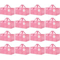 16 Pack Extra Large Clothes Storage Bins with Lids, Moving Bags, Pink - color: Pink, size: 16 Pack