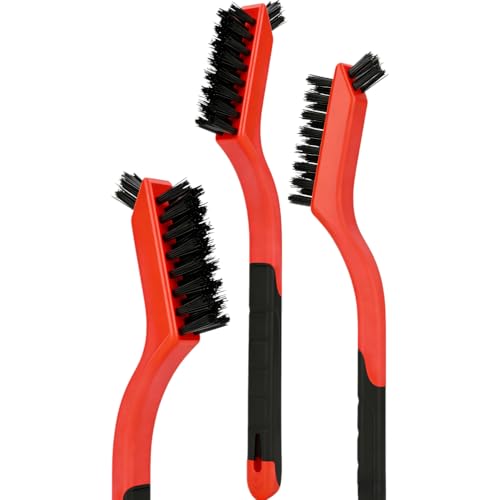 Nylon Brush Set, Small Brushes for Cleaning, Dual Head Crevice Brush, 3-Pc. - size: 3PCS Nylon Brushes