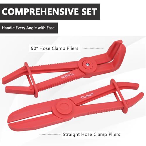 6-Piece Plastic Hose Pinch Off Pliers, Straight & 90° Angled
