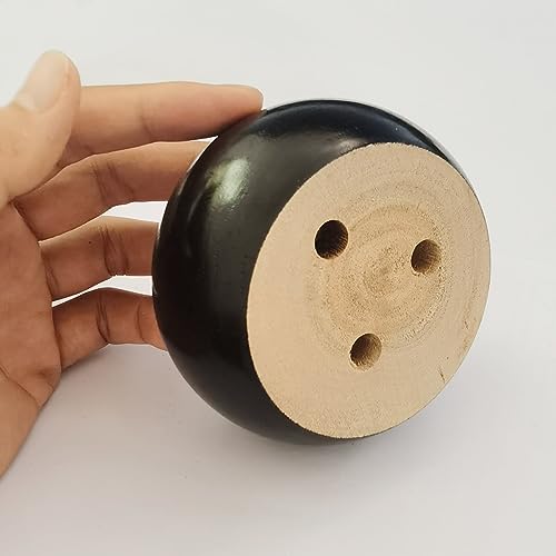 2 Inch Wood Sofa Furniture Legs Round Black Bun Feet 2 Inch Tall Legs Replacement for Sofa/Couch/Ottoman/Loveseat/Cabinet with Screw Set of 4 (Diameter: 3.7inch, Black) - color: Black, size: Diameter: 3.7inch