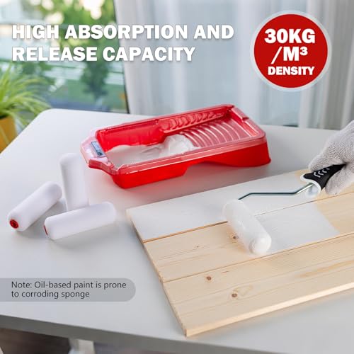 Mister Rui 4" Foam Roller Covers 10-Pack for Cabinets, Furniture & DIY - size: 30 kg/m³, 10 Pack
