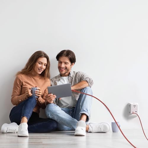 Travel Depot 5-Outlet Wall Outlet Extender with Surge Protector, (White) | 2 USB-C PD & 1 USB-A Charging Ports, 32W Fast Charging, Multi Plug Wall Adapter, 3-Sided Design for Home & Office - color: White