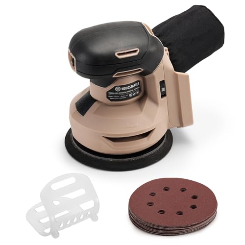 5" Cordless Random Orbital Sander, Brushless 6-Speed 6000–12000 RPM, Compatible with Makita Batteries,Electric Palm Orbital Sander for Sanding, Includes Dust Bag & 12PCS Sandpapers (Bare Tool)