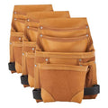 AWP Tool Pouch, Electrician Tool Pouch, Premium, Professional Multi-Pocket Organizer - size: 3 Pack, style: 10 Pocket Classic Leather Tool Pouch