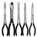 5-Piece 11" Extra Long Needle Nose Pliers Set, Premium CRV Steel - size: 5 Pieces - 11" - Straight/45°/90°/Circle/Diagonal