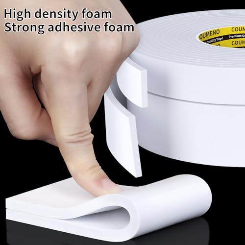 White Foam Tape Weather Stripping Sealing Sponge,1.18in x 9.84FT, - color: White, size: 1.18in x 9.84FT,