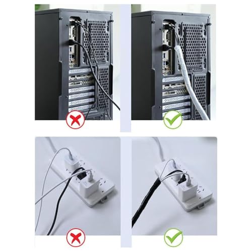 Spiral Cable Wrap -(8 mm) Cord Covers Bundle Sleeve Hose for PC TV Computer Electrical Wire Organizer, Cord Cover and Detangler (5/16" Inch-33Ft Black) - size: Black-5/16 inch-33 ft