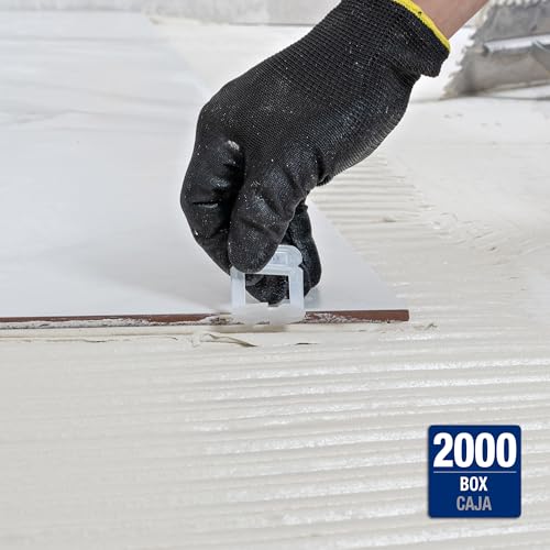 QEP 99777 LASH XL Tile Leveling System Clips for 1/16" Grout, White (2,000-pack)