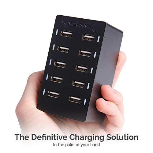 SABRENT 60W 10-Port USB Charging Station, Auto-Detect (AX-TPCS) - size: 10-Port