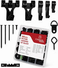 CrimsonMark 303-Piece Picture Hanging Assortment with Heavy Duty Hooks | Includes Nails, Sawtooth, D-Rings, Wire, Level & Metal Wall Hooks for Picture Framing and Canvas Mounting in Black. - size: Black