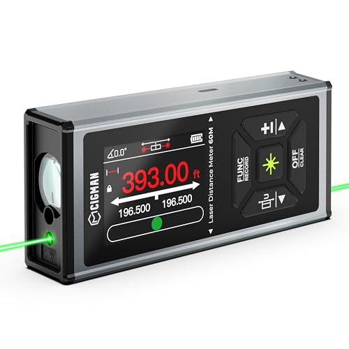 CIGMAN Dual Laser Measuring Tool, 393FT Green Laser Measure for Outdoor Use - color: Bilateral Green Laser