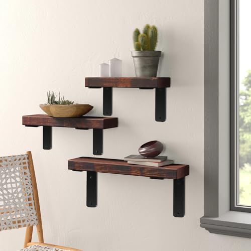 2 Pack - L 6" x H 4" x W1.5, 5mm Thick Black L Shelf Bracket, Iron Shelf Brackets, Metal Shelf Brackets, Floating Shelf, Shelf Supports with Screws - size: 6''x4'', style: Black 2 Pack