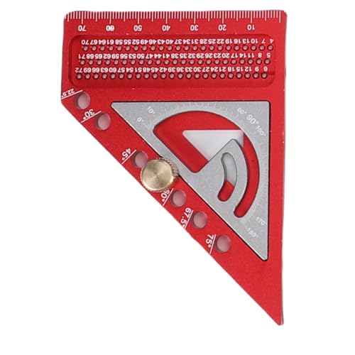 Woodworking Ruler Set, 9Pcs Aluminum Alloy Geometry Set Precision Measuring Tools for Accurate Layout Includes T Square Ruler, Compasses, Protractor, and Dovetail with