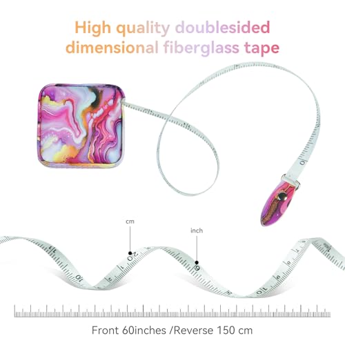 Mini Tape Measure Retractable Soft Tape Measure for Sewing, Cloth, Fabric & Measuring Tape for Body Measurements - Pink - color: Pink